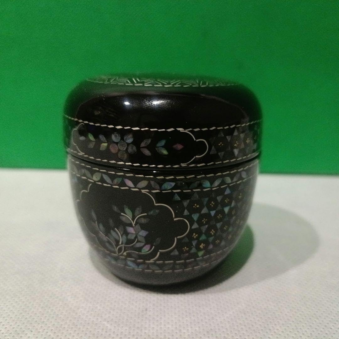 ★螺鈿　棗　茶入　漆塗 漆芸　木製　茶道具 螺鈿 棗 なつめ 茶入 漆塗 漆芸 木製 茶道具